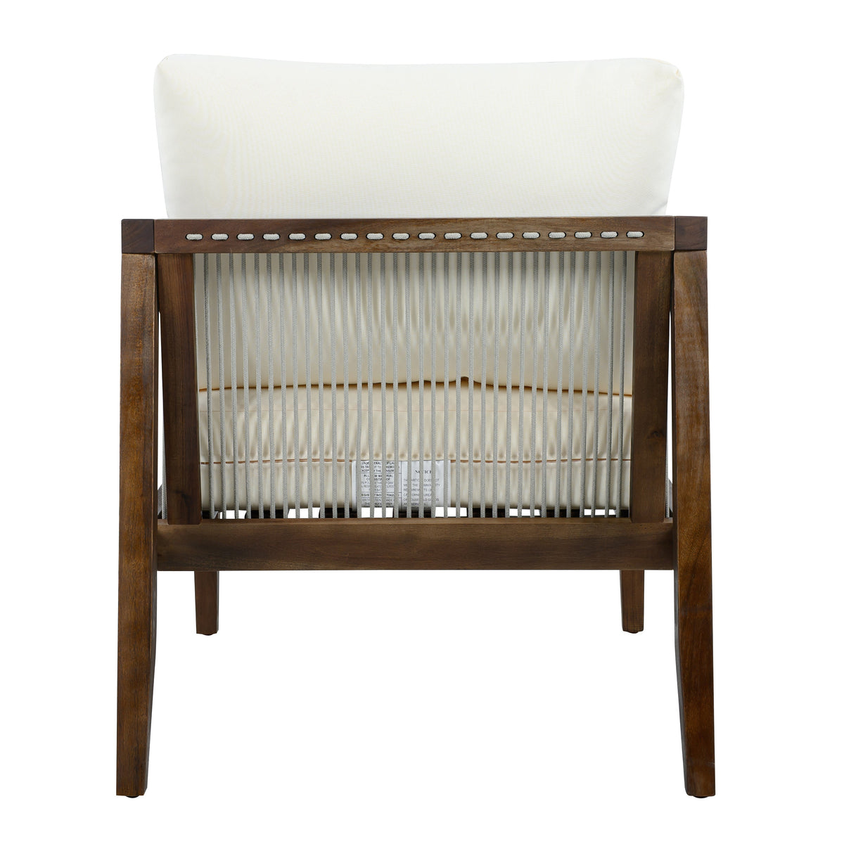 Outdoor Club Chair, Acacia Wood Frame with Rope Back
