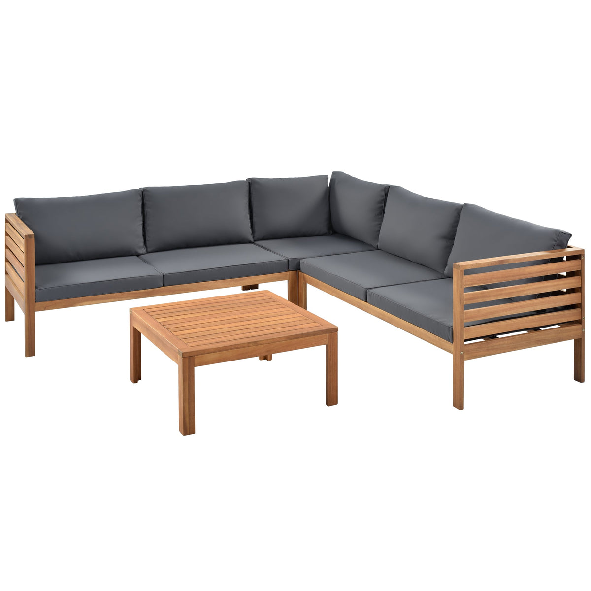 Wood Structure Outdoor Sofa Set