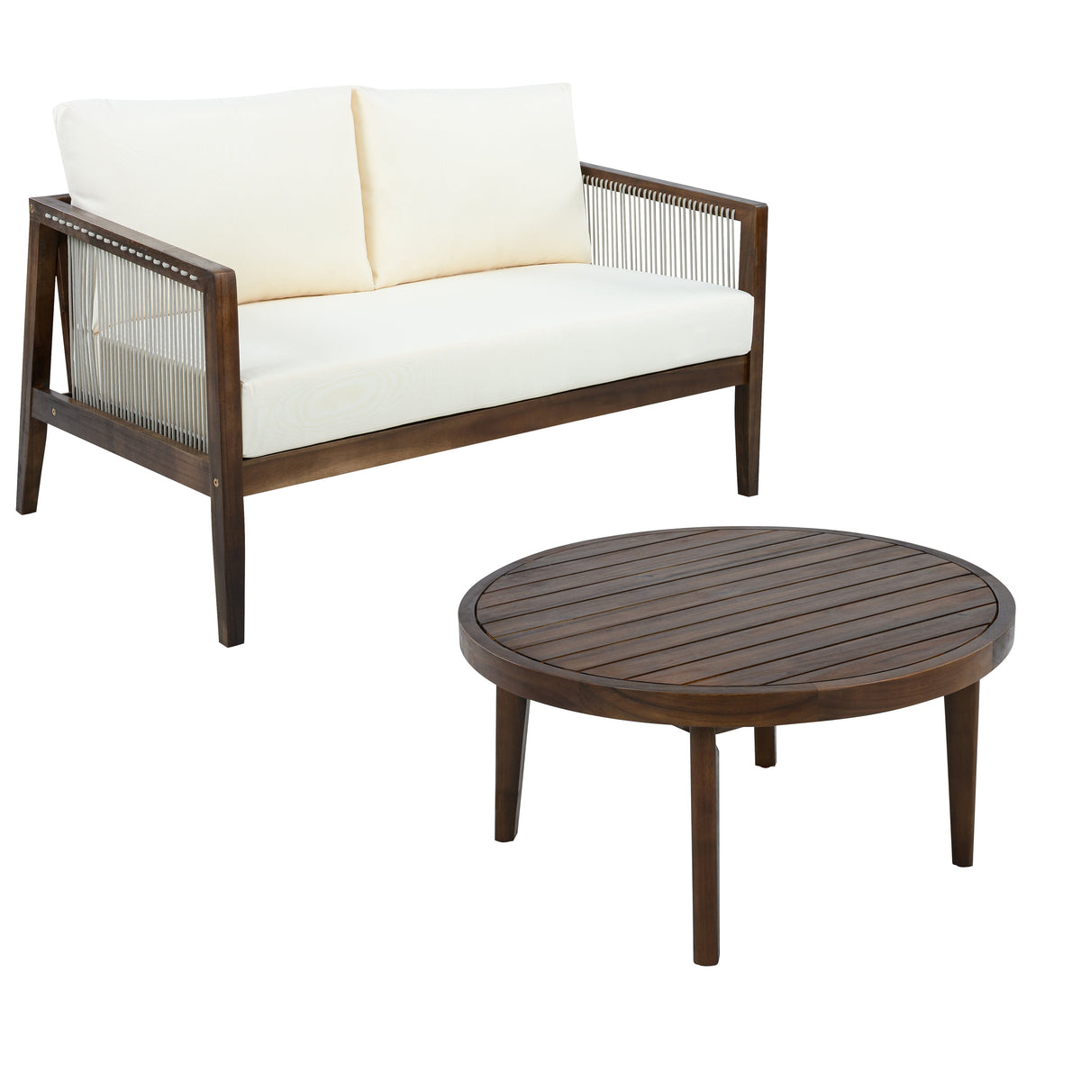 Outdoor Loveseat and Coffee Table Set