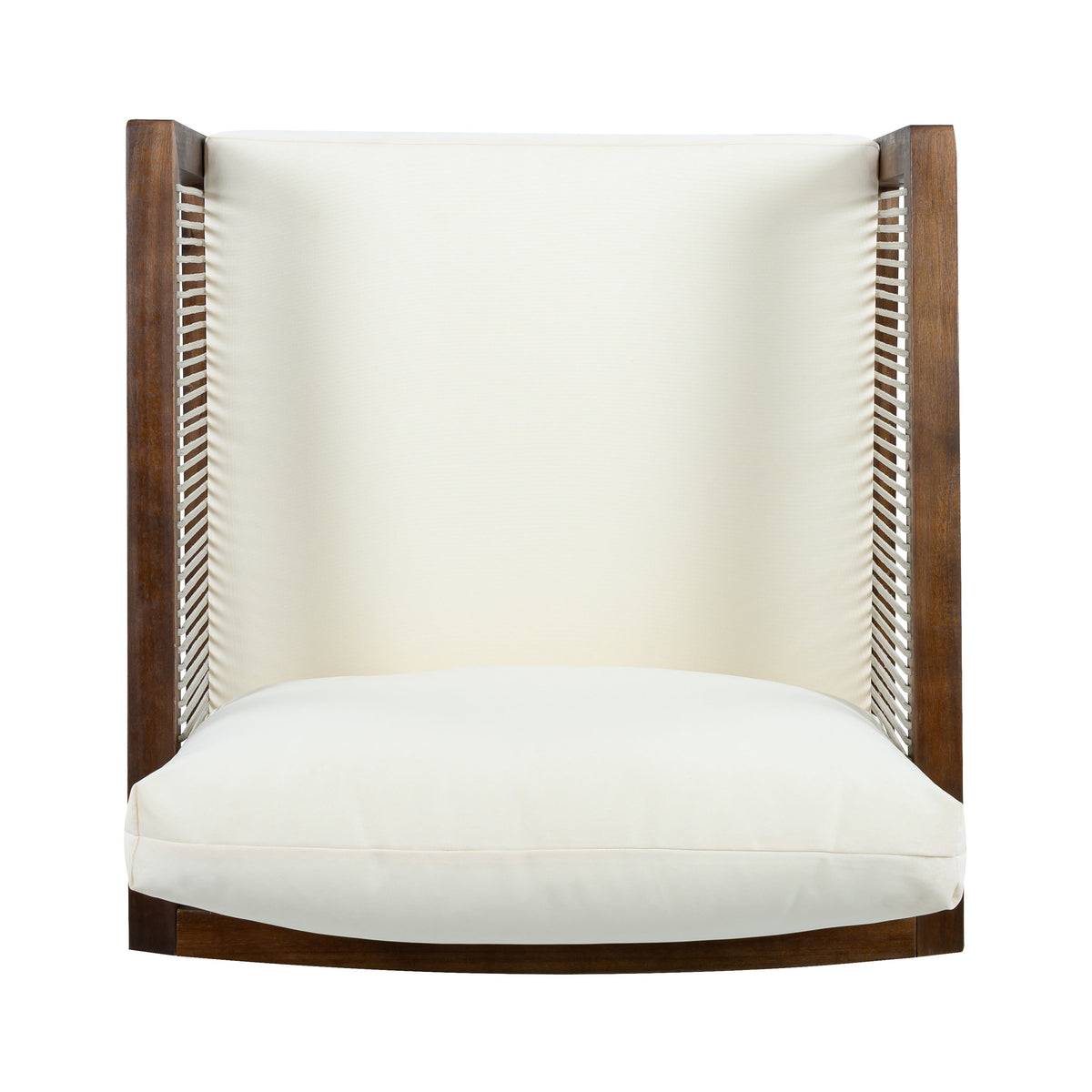 Outdoor Club Chair, Acacia Wood Frame with Rope Back