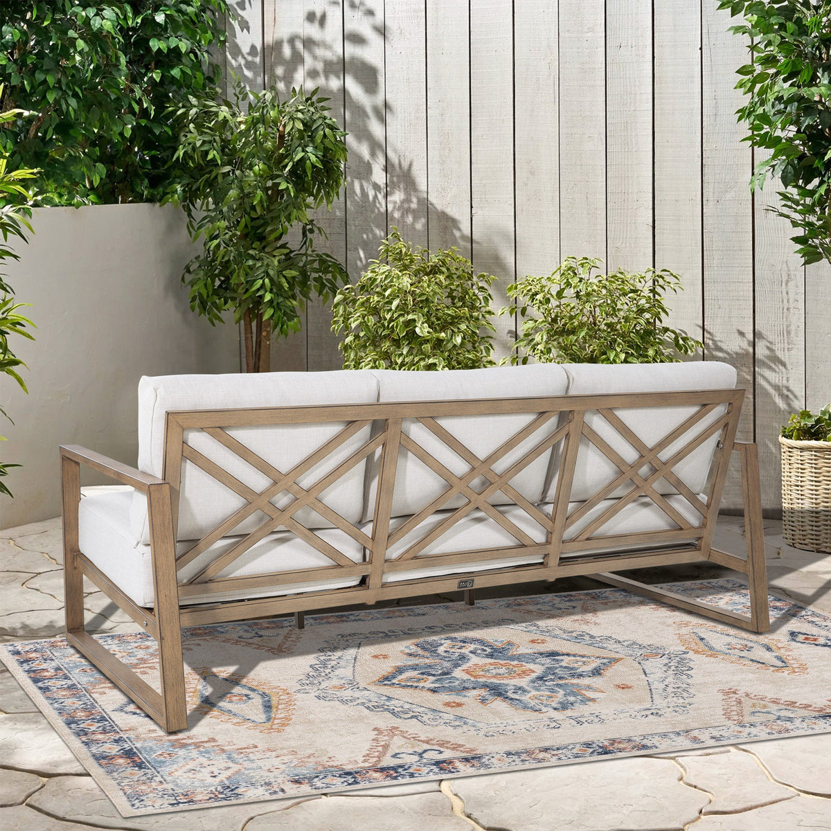 Hamarto 6 Pieces Aluminum Patio Lounge Sofa Set With Ottoman