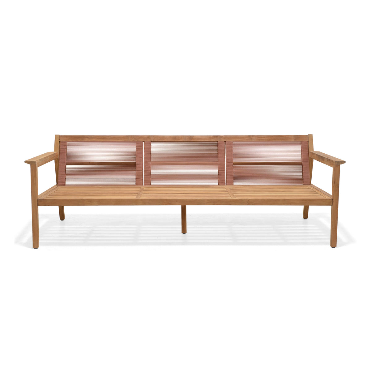 Agate Teak and Rope 3 Seater Sofa Chair - 1pc