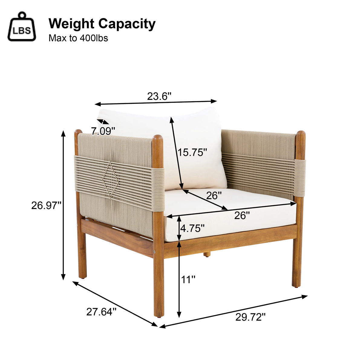 Outdoor Club Chairs (Set of 2) with Diamond-Pattern